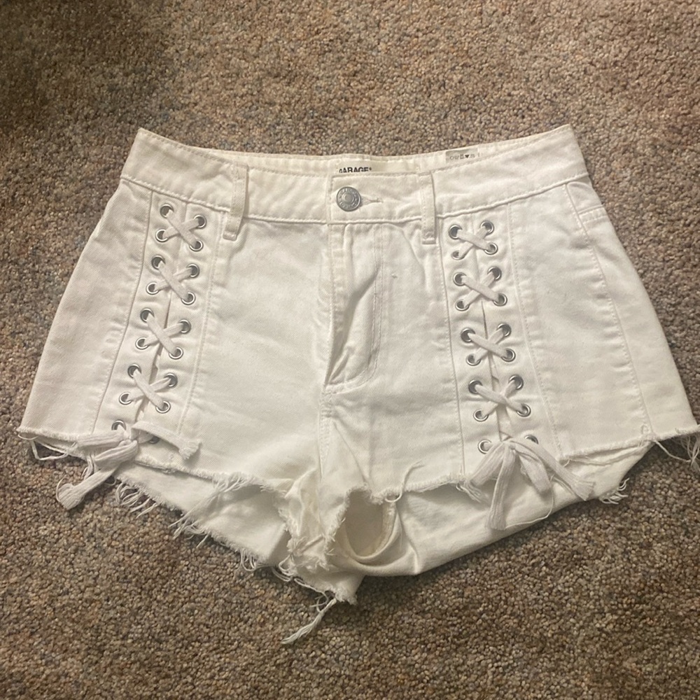 White festival shorts